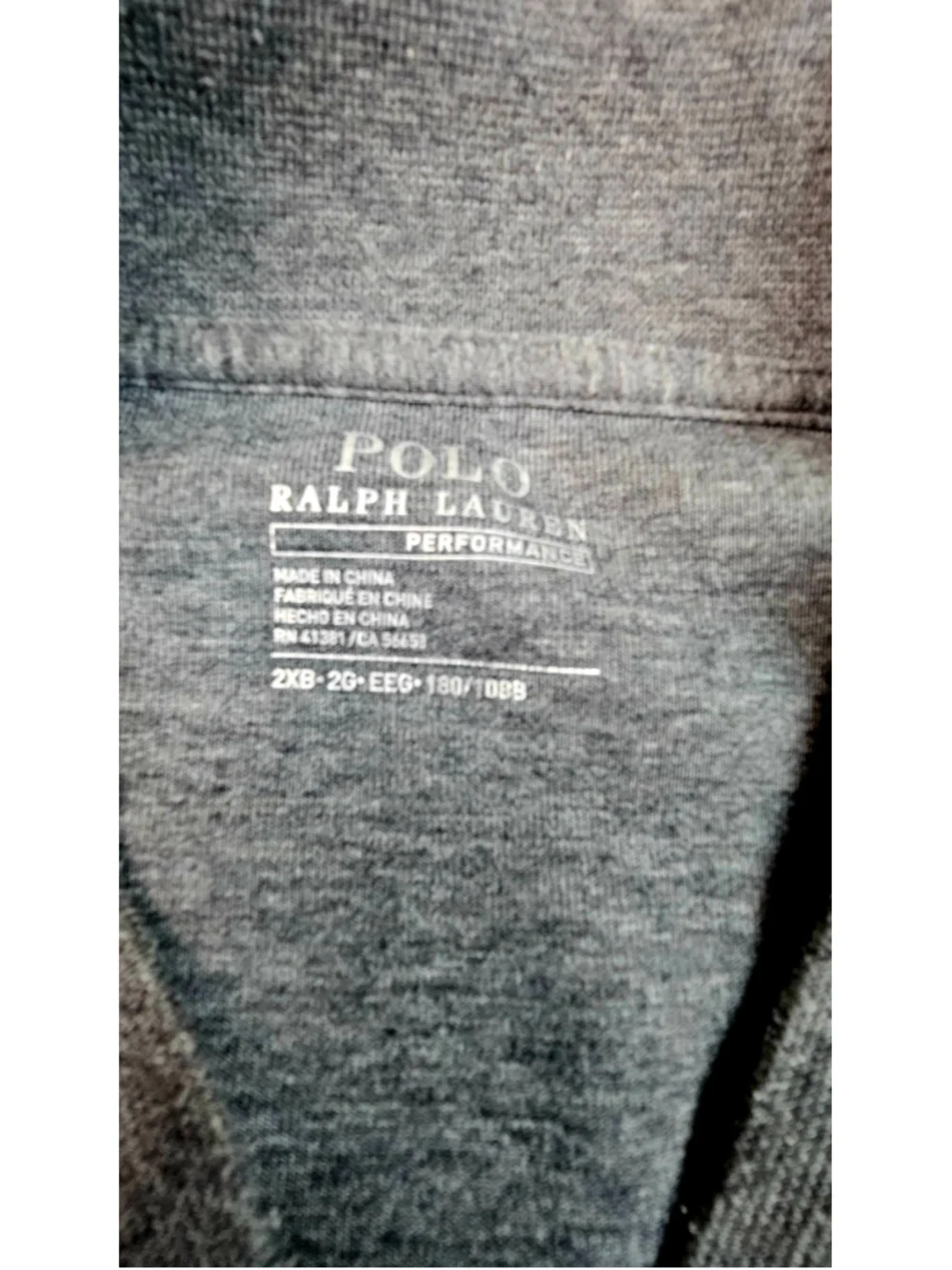 Polo Ralph Lauren Performance Bomber Jacket Mens 2XB Gray Full Zip Pony